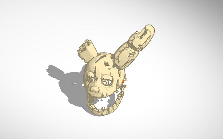 3D design springtrap mask with srpinglocs - Tinkercad