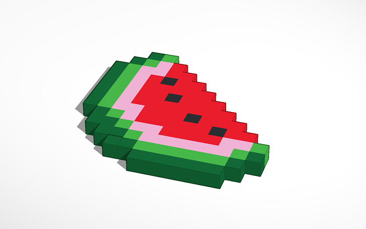 3D design Minecraft Watermelon - Tinkercad