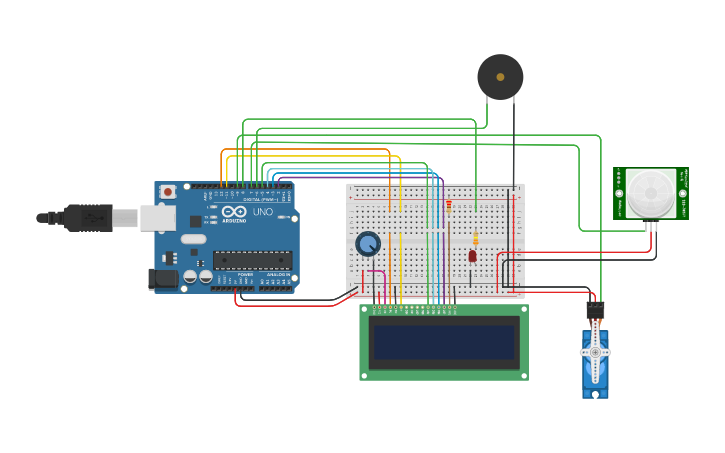 Circuit design Driver Drowsiness Detection System - Tinkercad