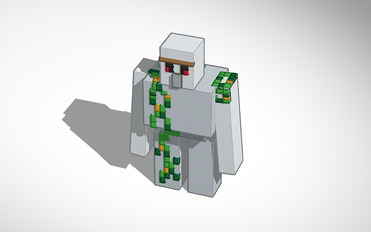 iron golem minecraft tinkercad