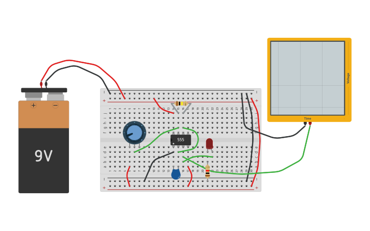 Circuit design Astable 555 Timer Circuit - Tinkercad