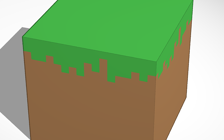 3D design MineCraft Grass Block | Tinkercad