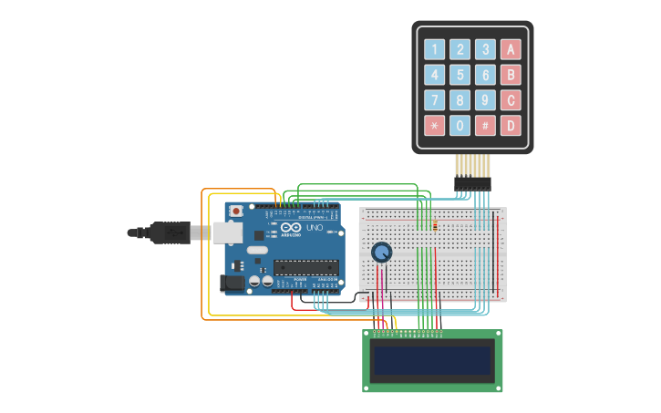 Circuit design Clock with Setting time using keypad - Tinkercad
