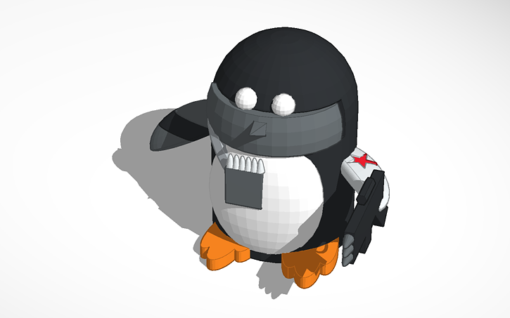 3D design Peter The Penguin Winter Solider #PenguinTimeMachine # ...