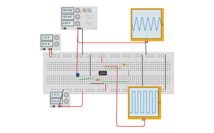 Circuit design Differentiation Circuit - Tinkercad