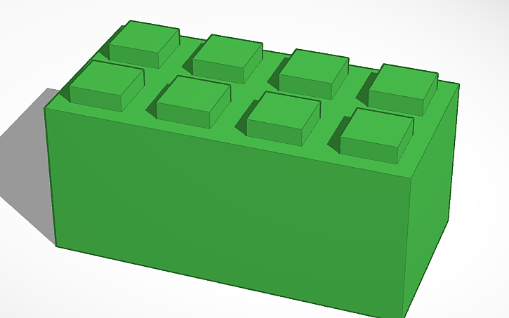 3D design 2x4 brick hole | Tinkercad