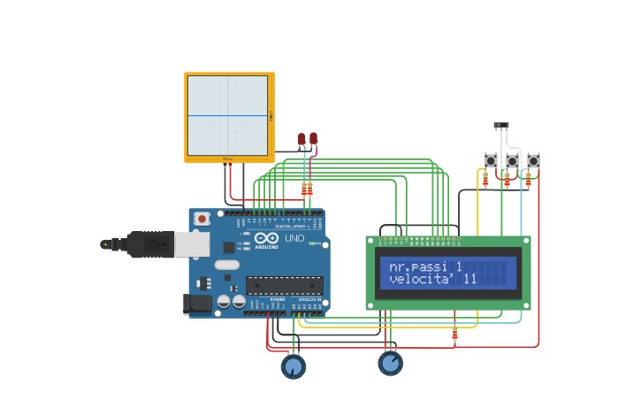 Circuit design motor stepper - Tinkercad