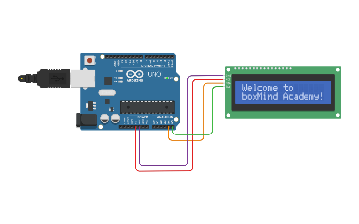 Circuit design Session 11: Understanding LCD I2C Module - Tinkercad