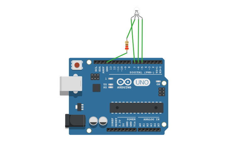 Circuit design Darken and lighten RGB colors on Arduino - Tinkercad