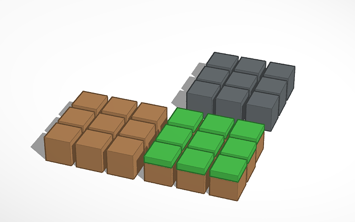 3d Design Minecraft Blocks Tinkercad