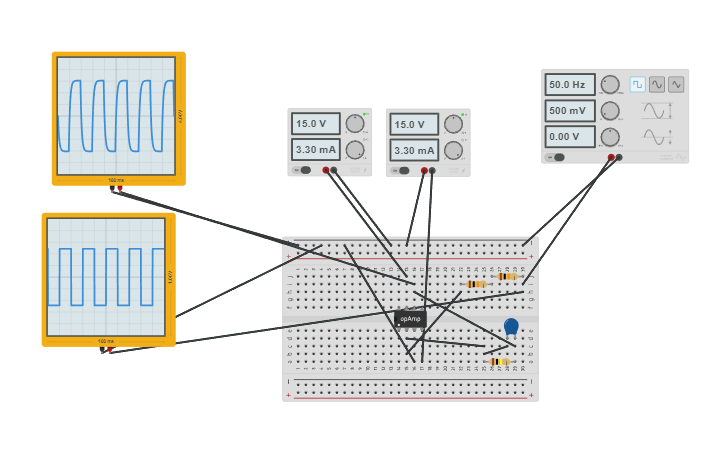 Circuit design Matteo Couto Frignani - Low Pass Filter Op-Amp - Tinkercad