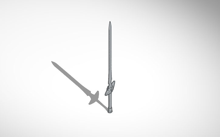 3D design Knight's Broadsword from Zelda BOTW (made in blender) - Tinkercad