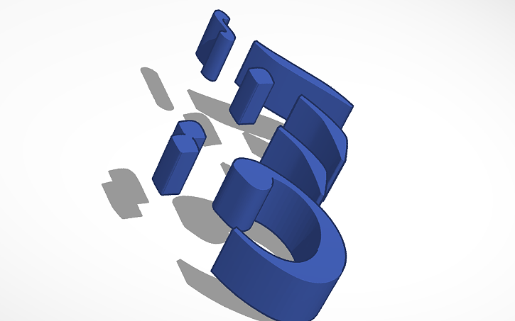 3D design Blue in Arabic - Tinkercad