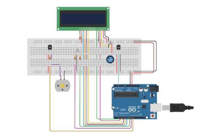 Circuit design Automatic Plant Watering System - Tinkercad
