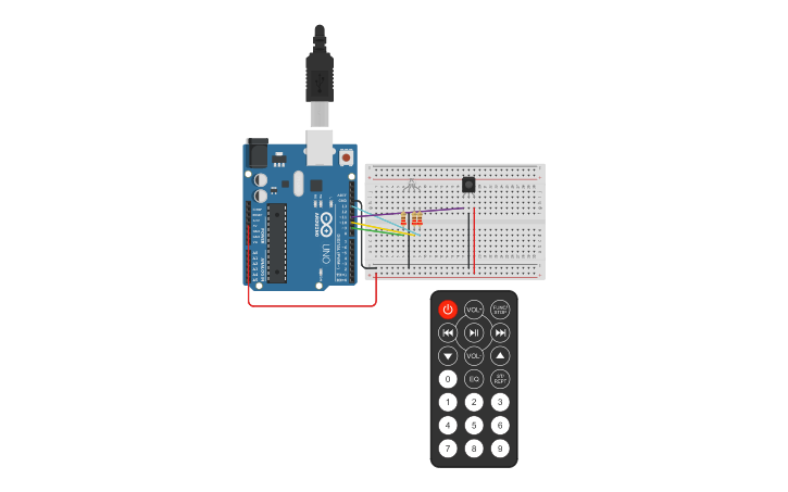 Circuit design IR Remote - Tinkercad