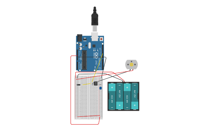 Circuit Design Single Direction Dc Motor Experiment Tinkercad
