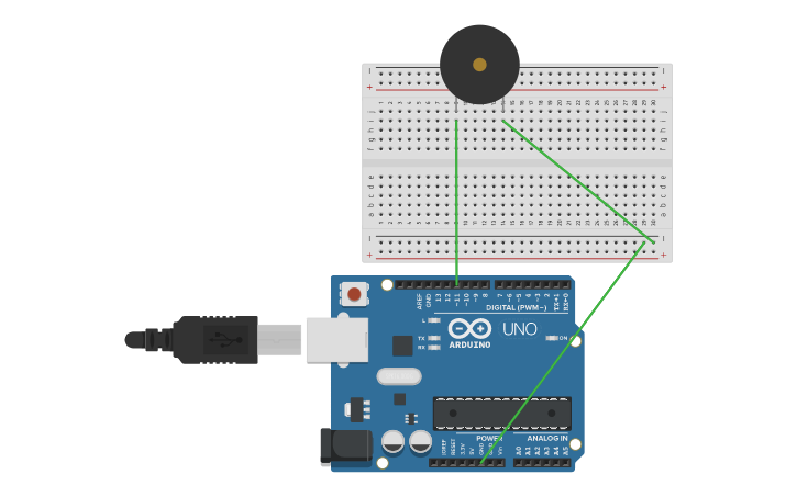 Circuit design SIK #11 Piezo Buzzer | Tinkercad