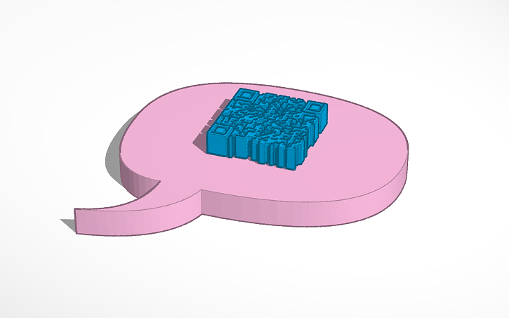 3D design will you marry me QR code | Tinkercad