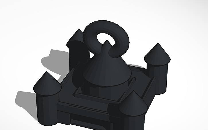 3D design Castle key chain - Tinkercad