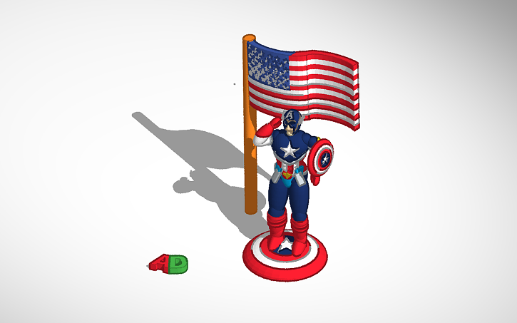 Captainamerica Characters Superhero Tinkercad - 3d design robloxtix memorial tinkercad