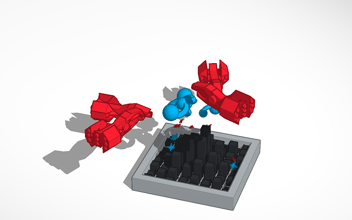 3D design City Attack - Tinkercad