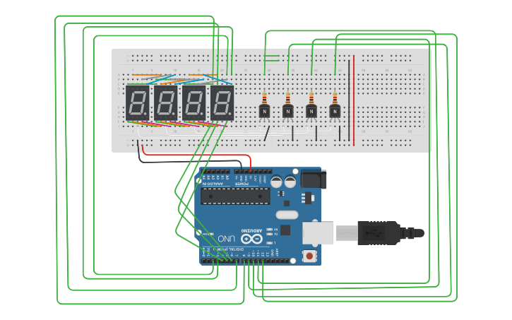 Circuit design Copy of Multiplexación Display 7 Segmentos - 4 Digitos ...