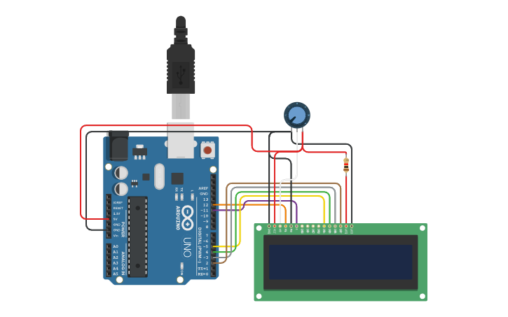 Circuit design Display arduino - Tinkercad