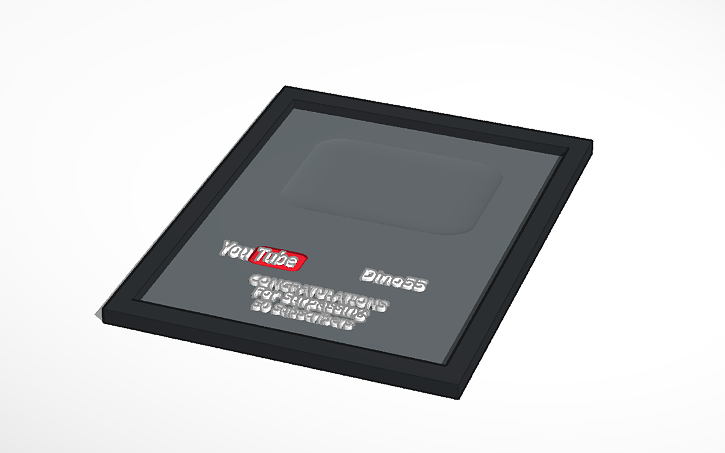 3D design Play Button Case - Tinkercad