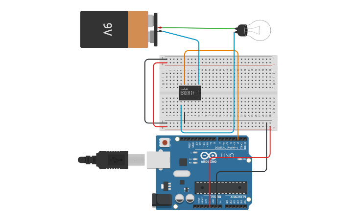 Circuit design Relé - Tinkercad