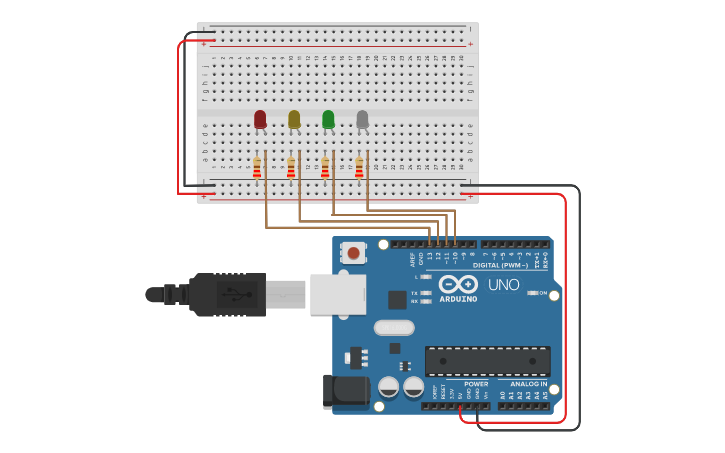 Circuit design ARDUINO - Tinkercad
