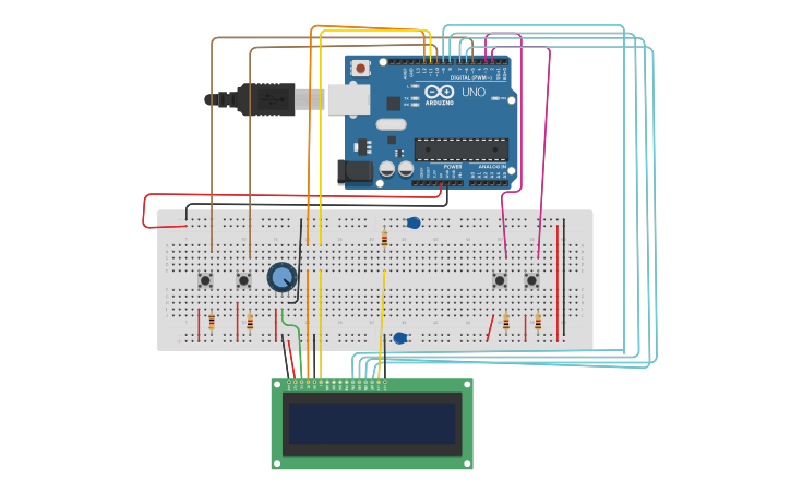 Circuit design Final Project-ping pong game - Tinkercad