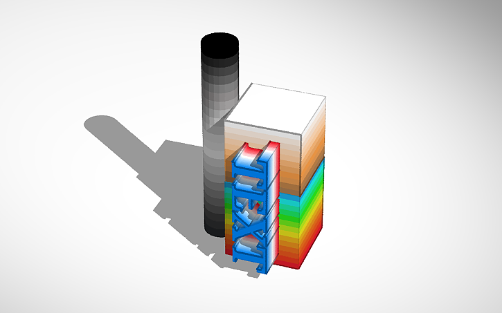 Gradient Block Bottom Part 3D design More Gradient Blocks - Tinkercad