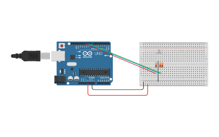Circuit design Ficha 8 - Arduíno | Tinkercad