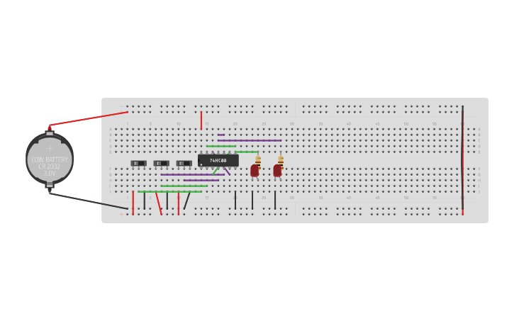 Circuit design Latch RS com enable - Tinkercad