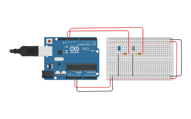 Circuit design Ejemplo 2 arduino - Tinkercad