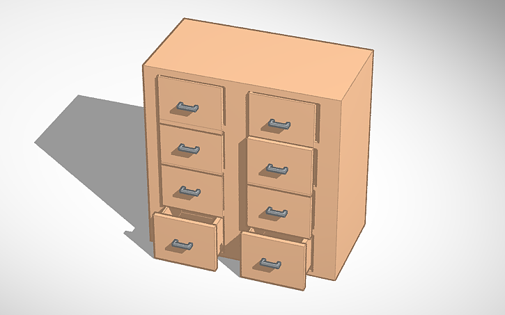 3D design file cabinet | Tinkercad