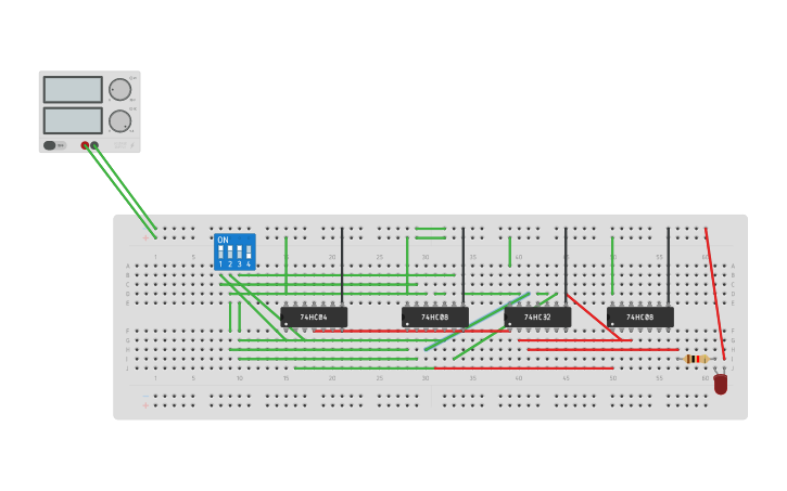 Circuit design BOOLEAN EXPRESSION - Tinkercad