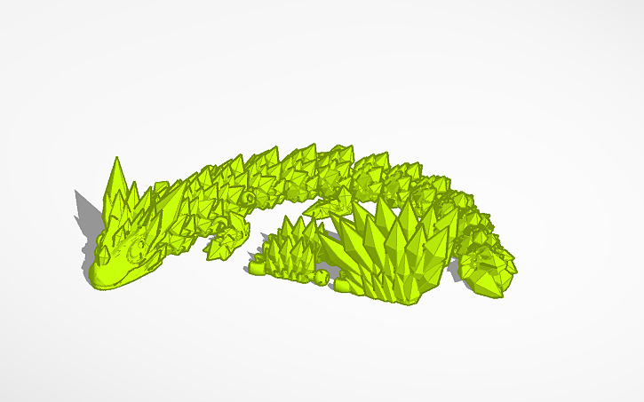 3D design articulated dragon w/ wings - Tinkercad
