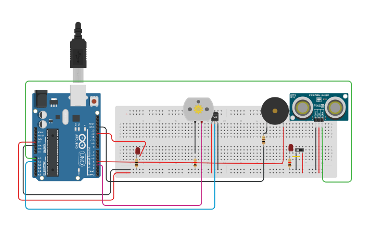 Circuit design Alarm - Tinkercad