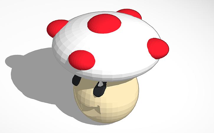 3D design toad super mario - Tinkercad