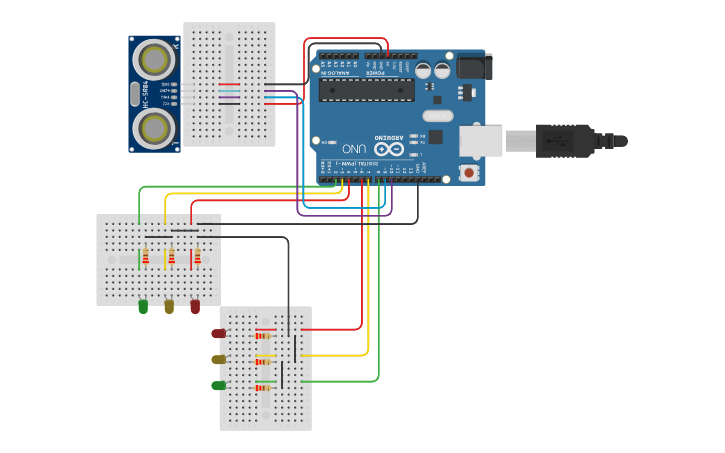 Circuit design SIMULACION SEMAFORO - Tinkercad