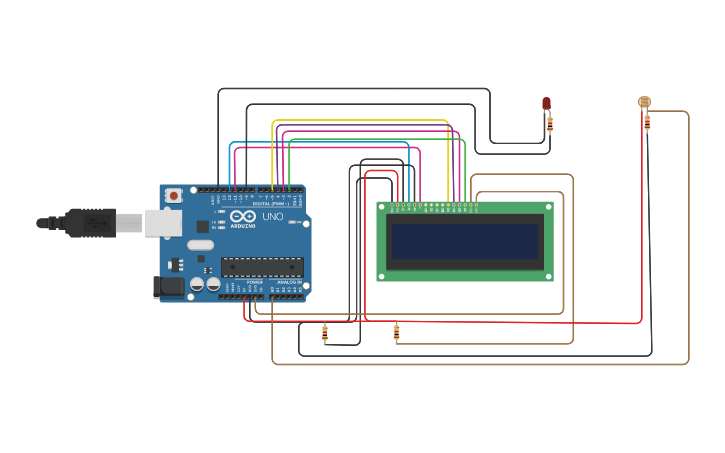 Circuit Design Arduino 2 Ldr Light Dependent Resistor Tinkercad 5788