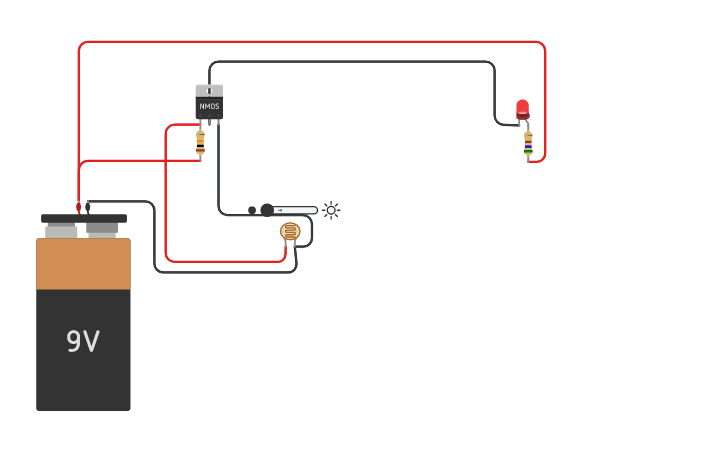 Circuit design Light sensor - Tinkercad