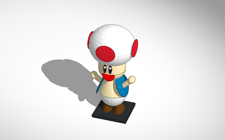 3d Design Toad Mario - Tinkercad