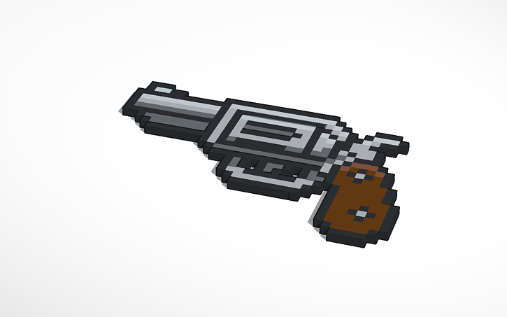 3D design Revolver Pixel Art | Tinkercad