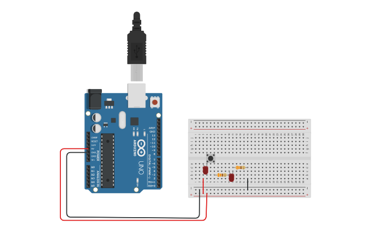 Circuit design button with arduino | Tinkercad