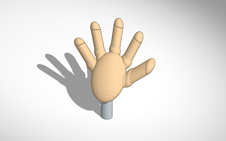 3D design hand - Tinkercad