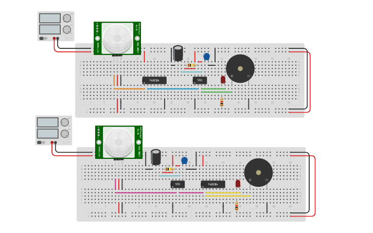 Circuit design Alarm System - Tinkercad