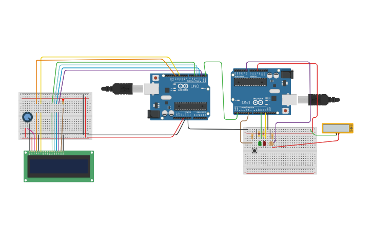 Circuit design Serie TX-RX: Half Duplex | Tinkercad