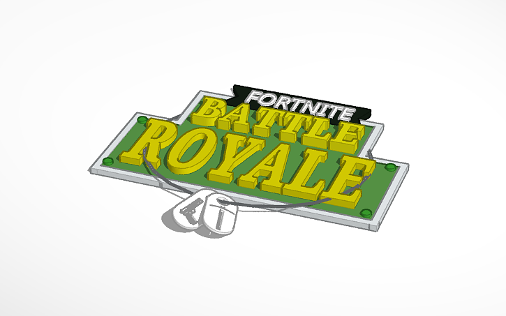 Fortnite Battle Royale Logo Tinkercad